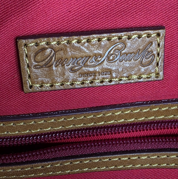 Dooney & Bourke Tan Pebbled Leather Kristen Satchel - Picture 5 of 16